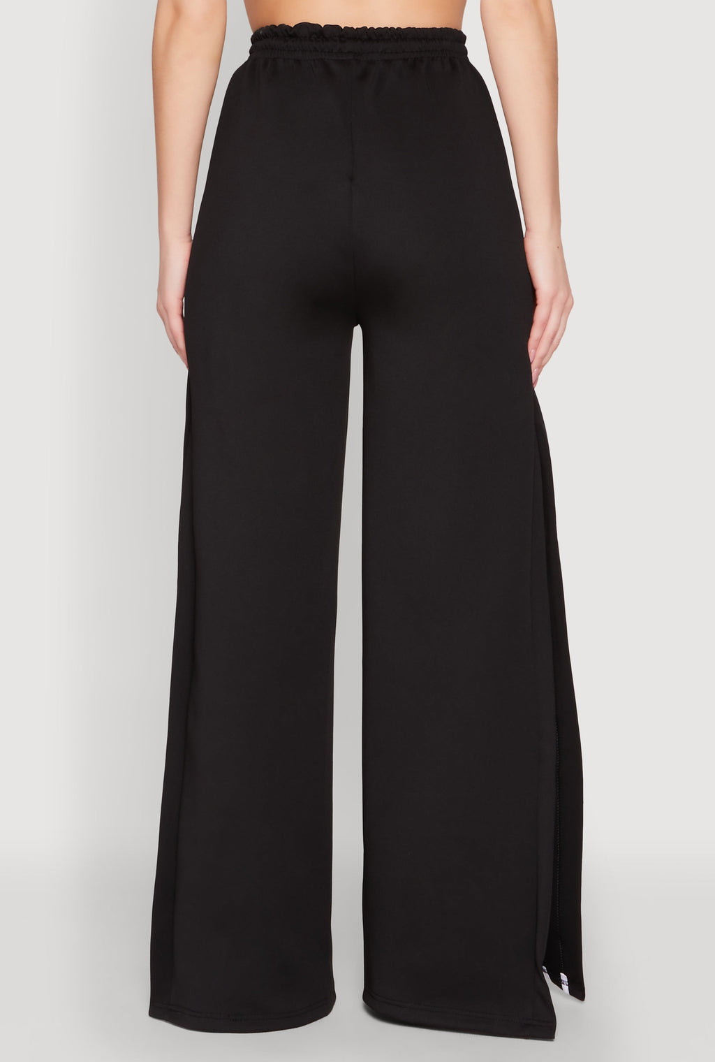Pintuck Varsity Stripe Side Slit Pants
