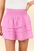 On Cloud Nine Pink Tiered Woven Skort FINAL SALE