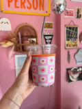Floral Checkered Coffee Sleeve