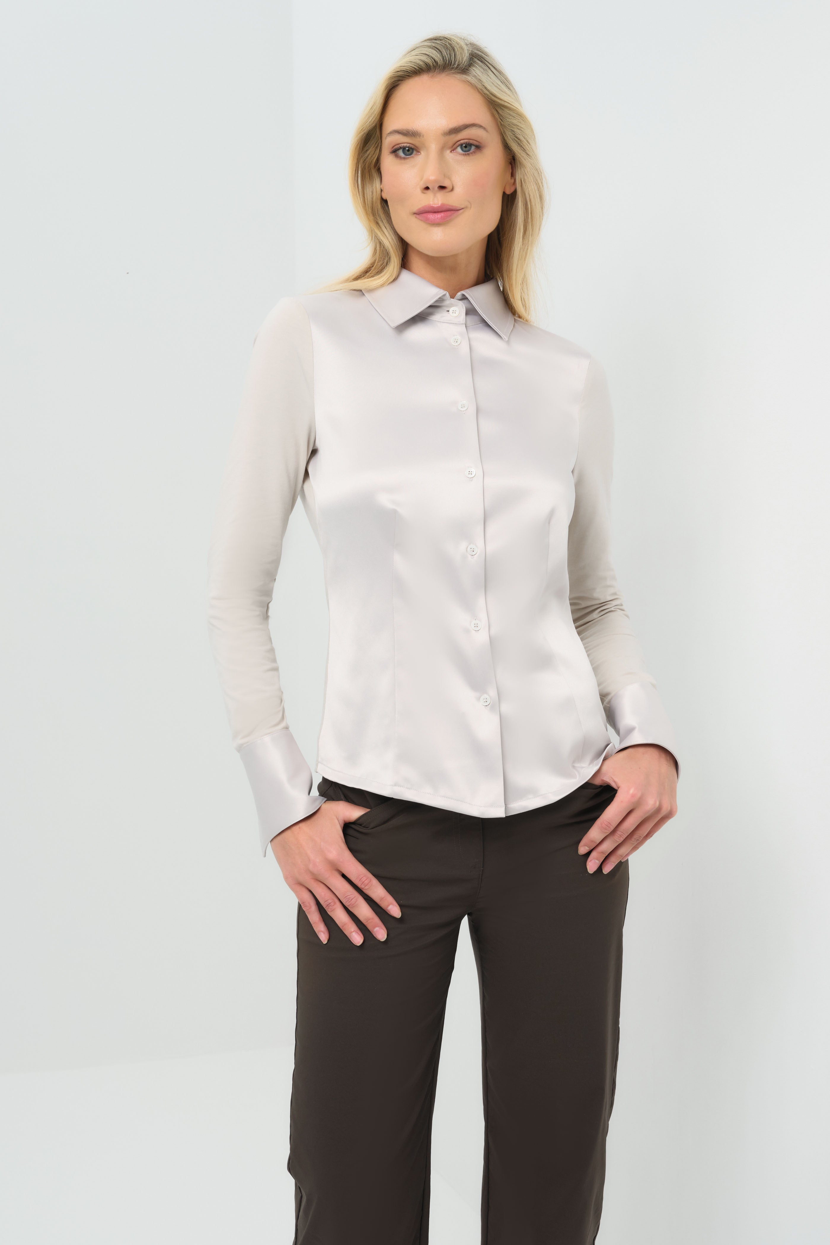 Sadie Satin and Supima Top