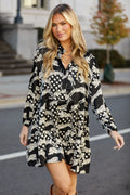 FINAL SALE - Style Spotting Black Tiger Mini Dress